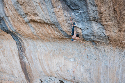 Jorge Diaz Rullo, Siurana, Spain - Jorge Díaz-Rullo climbing 'Sleeping Lion' at Siurana in Spain