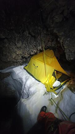 Langkofel, Dolomites, Martin Feistl, Simon Gietl - The first ascent of 'Aura' on the NE Face of Langkofel, Dolomites (Martin Feistl, Simon Gietl 02-03/02/2024)