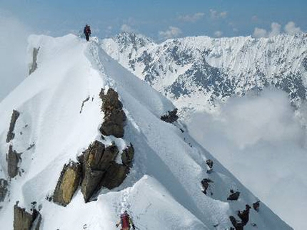 Mazeno Ridge, Nanga Parbat - Sandy Allan on the Mazeno Ridge.