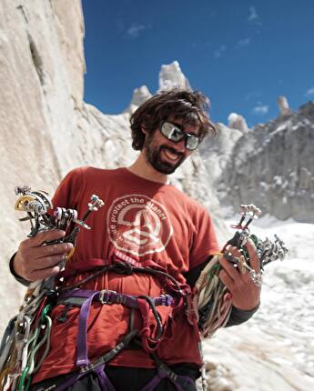 El Mocho, Patagonia, Nico Lewin, Ignacio Mulero, Leon Riveros - The first ascent of 'Arigato Chalten' (7c, 450m) on the north face of El Mocho in Patagonia (Ignacio Mulero, Leon Teizan Riveros Molina, Nico Lewin 2024