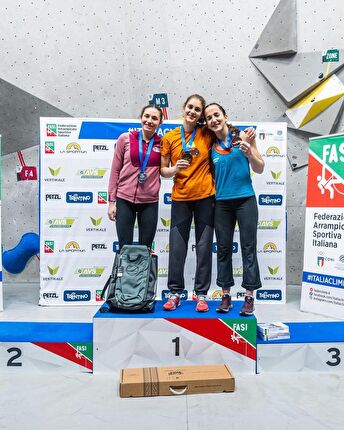 Coppa Italia Boulder 2024 - 2. Francesca Matuella 1. Federica Papetti 3. Giulia Medici, Bressanone, Coppa Italia Boulder 2024 