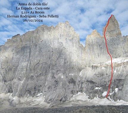 Arma de doble filo added to La Espada (Paine, Patagonia) by Sebastian Pelletti, Hernan Rodriguez