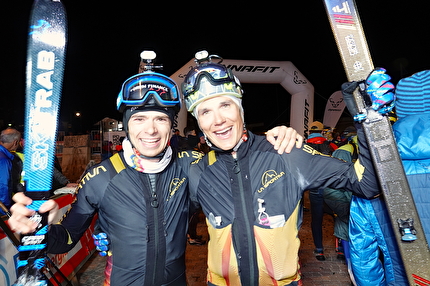 Sellaronda Skimarathon 2024 - I vincitori Maximilien Drion ed Alex Oberbacher, Sellaronda Skimarathon 2024