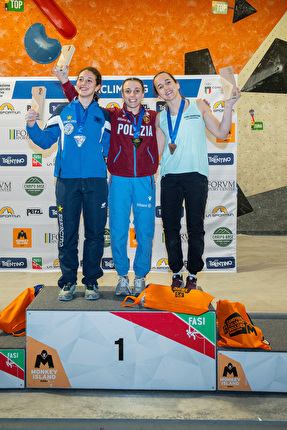 Campionato Italiano Boulder 2024 - 2. Giorgia Tesio 1. Camilla Moroni 3. Giulia Medici, Campionato Italiano Boulder 2024