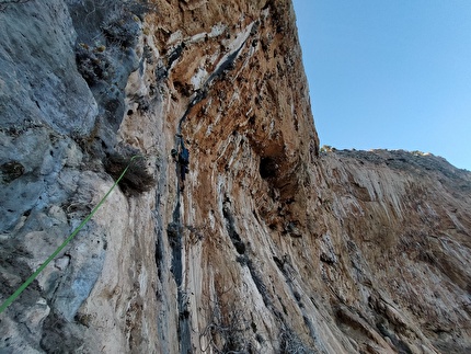 Parete dei Rotoli, Palermo, Sicily, Jonathan Bonaventura, Fabrizio Carmina, Martino Quintavalla - The first ascent of 'I Colombiani' on Parete dei Rotoli at Palermo, Sicily (Jonathan Bonaventura, Fabrizio Carmina, Martino Quintavalla 27-29/12/2024)