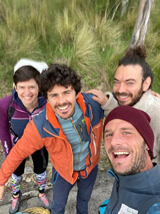 Parete dei Rotoli, Palermo, Sicily, Jonathan Bonaventura - Caterina Bassi, Martino Quintavalla, Fabrizio Carmina and Jonathan Bonaventura making the first ascent of 'I Colombiani' on Parete dei Rotoli at Palermo, Sicily (Jonathan Bonaventura, Fabrizio Carmina, Martino Quintavalla 27-29/12/2024)