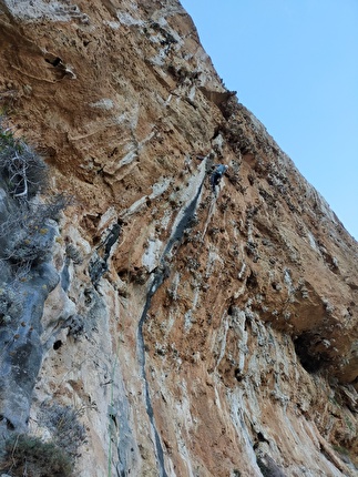 Parete dei Rotoli, Palermo, Sicily, Jonathan Bonaventura, Fabrizio Carmina, Martino Quintavalla - The first ascent of 'I Colombiani' on Parete dei Rotoli at Palermo, Sicily (Jonathan Bonaventura, Fabrizio Carmina, Martino Quintavalla 27-29/12/2024)