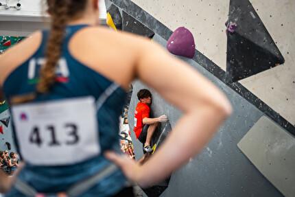 Coppa Europa Boulder Giovanile  2024 - La prima tappa della Coppa Europa Boulder Giovanile  2024 all'Orobia Climbing di Curno