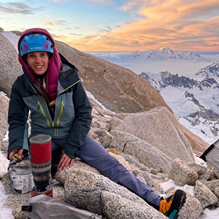 Via Afanassieff, Fitz Roy, Patagonia, Chiara Gusmeroli, Matteo De Zaiacomo - La ripetizione della Via Afanassieff, Fitz Roy, Patagonia, di Chiara Gusmeroli e Matteo De Zaiacomo, gennaio 2024