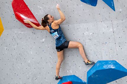 Boulder World Cup 2024 - Camilla Moroni competing in the first stage of the Boulder World Cup 2024 at Keqiao in China