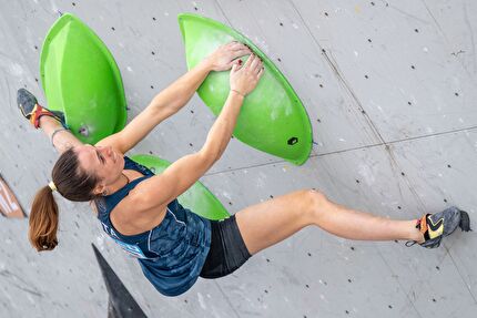 Boulder World Cup 2024 - Camilla Moroni competing in the first stage of the Boulder World Cup 2024 at Keqiao in China