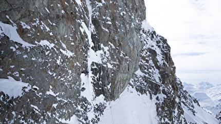 Roger Schäli apre in solitaria il Couloir Nordovest sul Piz Güglia in Svizzera