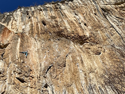 Mišja Peč - Maria Marega climbing at Mišja Peč in Slovenia