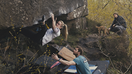 Shauna Coxsey ripete The Boss (8B+) a Yarncliffe in Inghilterra