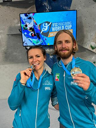 Oro per David Kammerer, argento per Lucia Capovilla in Coppa del Mondo Paraclimbing