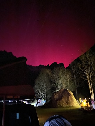 Melloblocco 2024, Val Masino, Val di Mello - The solar storm during Melloblocco 2024