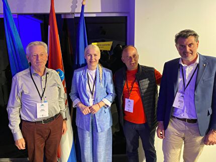 European Mountaineering Association - Josef Klenner, Tatiana Ivanovic, Artur Guni e Antonio Montani al General Assembly dell'European Mountaineering Association