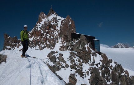 Monte Bianco - Giovanni Senoner sulla bella Arête à Laurence.