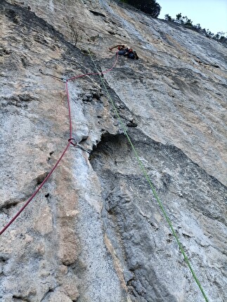 Transatlantico, Sarca valley, Italy - Establishing pitch 3 of 'Il sole e la luna' on Transatlantico in Valle del Sarc, Italy (Silvia Bert, Daniele Bolognani)