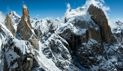 Great Trango Tower Pakistan - Chantel Astorga, Christina Lustenberger and Jim Morrison making the first ski descent of Great Trango Tower (6286m) in Pakistan, May 2024