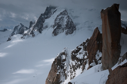 Monte Bianco - Arête des Cosmiques e Triangle du Tacul.