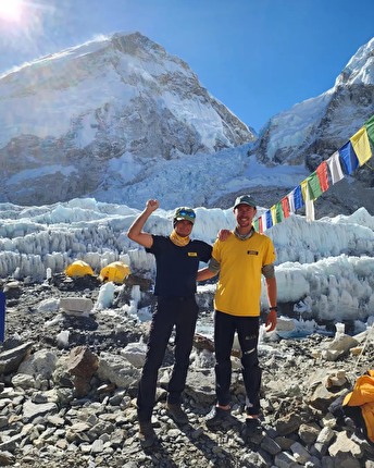Silvestro Franchini Lhotse - Silvestro Franchini durante la fase di acclimatamento per il Lhotse, primavera 2024