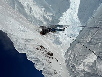 Monte Sarmiento, Chile, Hernán Rodríguez, Cristobal Señoret, Nicolas Secul - Hernán Rodríguez, Cristobal Señoret, Nicolas Secul climbing Monte Sarmiento in Chile