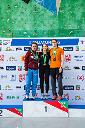 Coppa Italia Lead 2024 - 2. Claudia Ghisolfi 1. Ilaria Maria Scolaris 3. Federica Papetti, Coppa Italia Lead 2024 a Campitello di Fassa