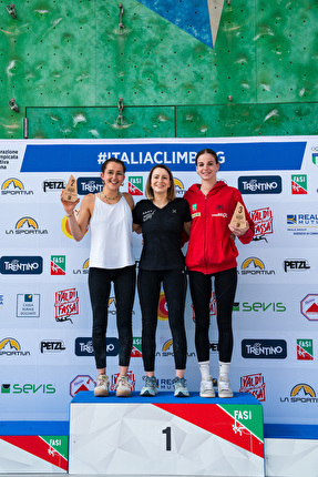 Coppa Italia Lead 2024 - 2. Federica Mabboni 1. Ilaria Maria Scolaris 3. Valentina Arnoldi, Coppa Italia Lead 2024 a Campitello di Fassa
