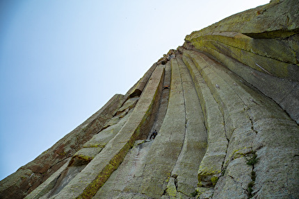 Jesse Dufton, Devil's Tower, USA - Il climber cieco Jesse Dufton sale 'El Matador' sulla Devil's Tower in Wyoming, USA il 15/05/2024