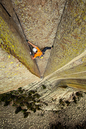 Jesse Dufton, Devil's Tower, USA - Il climber cieco Jesse Dufton sale 'El Matador' sulla Devil's Tower in Wyoming, USA il 15/05/2024