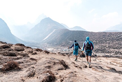 Hungchi, Charles Dubouloz, Symon Welfringer - Charles Dubouloz and Symon Welfringer making the first ascent of 'Le Cavalier sans tête', a new route on Hungchi (7,029m), May 2024