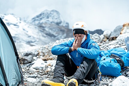 Hungchi, Charles Dubouloz, Symon Welfringer - Charles Dubouloz and Symon Welfringer making the first ascent of 'Le Cavalier sans tête', a new route on Hungchi (7,029m), May 2024