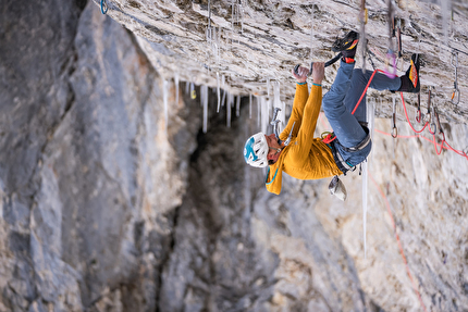 Victor Varoshkin, Tomorrow’s World, Marmolada, Dolomites - Victor Varoshkin repeating 'Parallel World' D16 in pure DTS style at Tomorrow’s World, Marmolada, Dolomites, May 2024