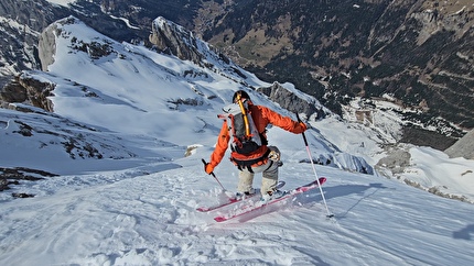 Enrico Lovato -  Prima curva di Luca Zanon dalla cima del Gran Vernel.