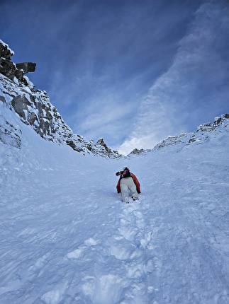 Enrico Lovato - Luca Zanon sul couloir Pfeiffer-Reif (Busazza parete nord).