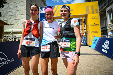 La Sportiva Lavaredo Ultra Trail 2024 - 2. Sofiia Porokhnavets 1. Elisa Desco 3. Andreea Alina Piscu, 50K La Sportiva Lavaredo Ultra Trail 2024