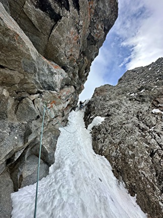 Cima di Pianalto, Vedrette di Ries, Simon Gietl, Jakob Steinkasserer - L'apertura di 'Hexentango' sulla parete ovest di Cima di Pianalto, Vedrette di Ries (Simon Gietl, Jakob Steinkasserer 30/04/2024)