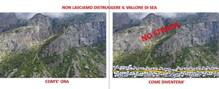 Vallone di Sea - È stata lanciata una raccolta firma contro una nuova strada carrozzabile larga 2,5m in Vallone di Sea, Val Grande di Lanzo (TO).