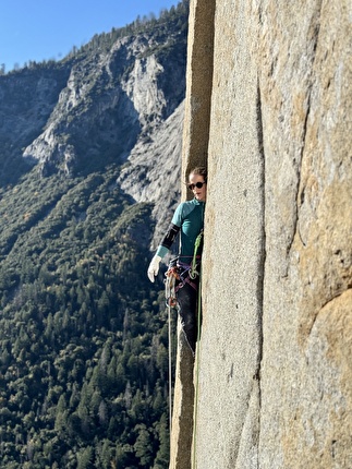 Laura Pineau - Laura Pineau in the Monster Offwidth on 'Freerider' on El Capitan, Yosemite, in 2023