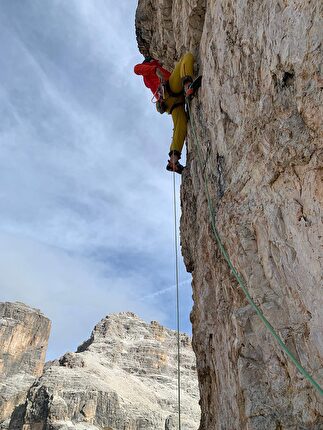 Torrione Graffer, Dolomiti, Christoph Hainz - Ein letzter Gruss - Un ultimo saluto al Torrione Graffer (Dolomiti di Sesto) di Christoph Hainz