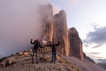 Tre Cime di Lavaredo, Dolomiti, Christian Bickel, Micha Rinn - Tre Cime Concatenamento Integrale - Skyline Traverse (Micha Rinn, Christian Bickel 23/24/07/2024)