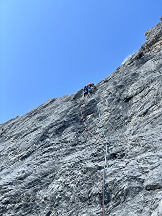 Monte Ciarido, Marmarole, Dolomiti, Andrea Gremes, Mattia Colmagro - L'apertura della 'Via Giannina' al Monte Ciarido, Marmarole Orientali, Dolomiti (Mattia Colmagro, Andrea Gremes 13/08/2024)