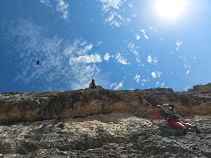 Piccolo Lagazuoi, Dolomiti, Walter Polidori - La via 'Odio la Guerra' al Piccolo Lagazuoi, Dolomiti: L3