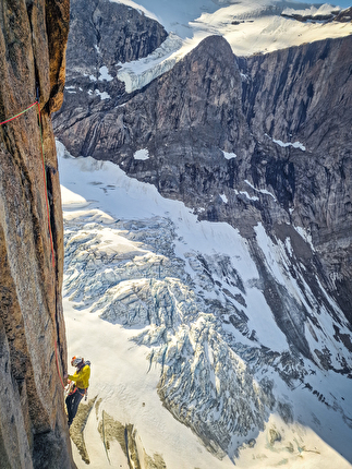 Odissea Borealis, Greenland, Matteo Della Bordella, Alex Gammeter, Silvan Schüpbach, Symon Welfringer - The first ascent of 'Odissea Borealis' on the NW Face of Drøneren in Greenland (Matteo Della Bordella, Alex Gammeter, Silvan Schüpbach, Symon Welfringer, summer 2024)