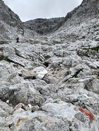 Civetta Dolomiti Via Normale - La Via Normale al Civetta; i tratti attrezzati