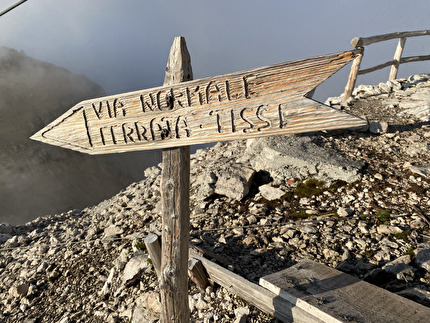 Civetta Dolomiti Via Normale - La Via Normale al Civetta, vicino al Rifugio Torrani