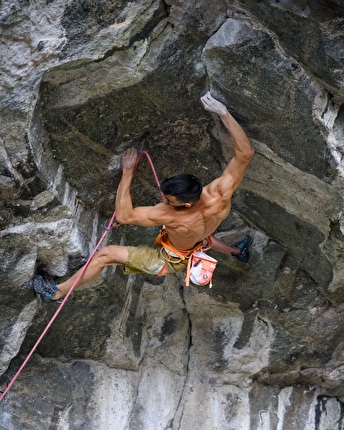 Jorge Díaz-Rullo - Jorge Díaz-Rullo attempting 'Change' (9b+) at Flatanger, Noway, summer 2024
