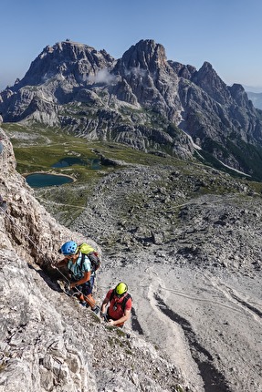 Via Ferrata Monte Paterno De Luca - Innerkofler, Tre Cime di Lavaredo, Dolomiti - Via Ferrata De Luca - Innerkofler al Monte Paterno, Tre Cime di Lavaredo, Dolomiti