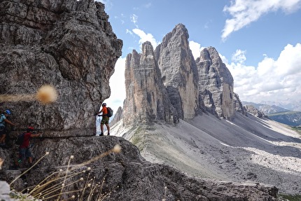 Via Ferrata Monte Paterno De Luca - Innerkofler, Tre Cime di Lavaredo, Dolomiti - Via Ferrata De Luca - Innerkofler al Monte Paterno, Tre Cime di Lavaredo, Dolomiti